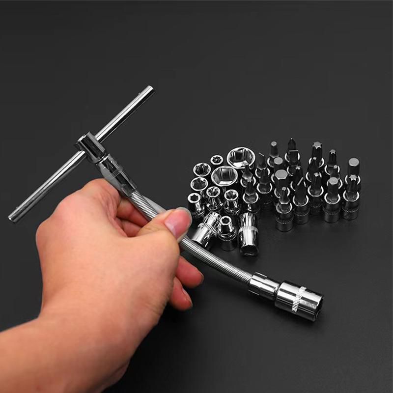 All-in-One 46-Piece Socket Wrench & Bit Kit for Car, Bike & Home Repair