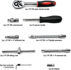 All-in-One 46-Piece Socket Wrench & Bit Kit for Car, Bike & Home Repair