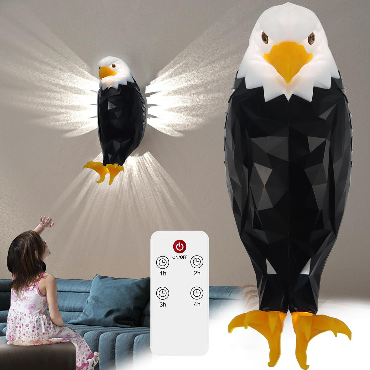 3D EAGLE LAMP WITH REMOTE
