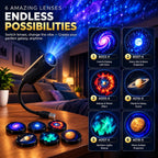6 in 1 Galaxy Projector Lamp – 6 Lenses Included